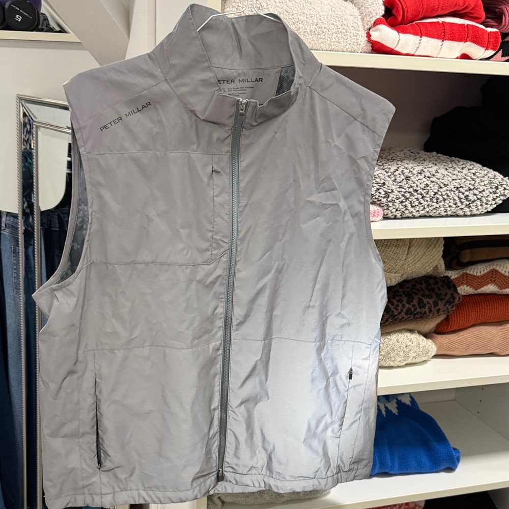 Peter Millar Light Gray Packable Vest